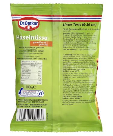 Buy Dr.Oetker Ground Hazelnuts (5 x 100g) Roasted Nuts for Baking Cakes Tarts & Desserts | Vegan Friendly - Buy Online on GoSupps.com