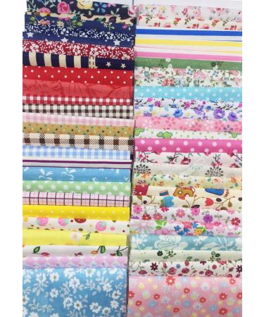 levylisa 200 PCS 4'' x 4''100% Precut Cotton Fabric Bundles  DIY Sewing Quarters Bundle  Cotton Quarter Fabric Bundle  Precut Fabric  Quilting Fabric Bundles  Precut Quilt Kit  Vintage Sheet Supply