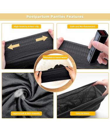 CARER BEAUTY Postpartum Panties 15pcs - Disposable High Waist Maternity Knickers for C-Section Recovery XL Black - Buy Online on GoSupps.com