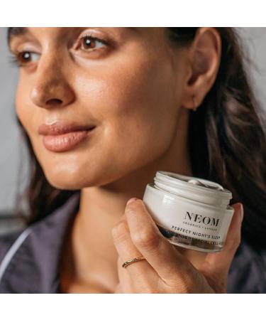 NEOM- Perfect Night s Sleep Overnight Facial Cream - 50ml | Face Moisturiser With Hyaluronic Acid Aloe Vera & Ceramides To Plump & Reduce Lines | Suitable For All Skin Types | Vegan - Buy Online on GoSupps.com