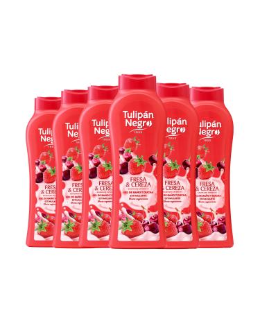BRISEIS SA Tulipan Black Bath Gel strawberry and cherry stimulatory effect Regenerating 720 ml x6 units