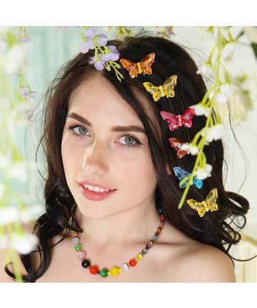 24 Pieces Clear Butterfly Hair Claw Clips - Non-Slip Jaw Clips for Girls & Women - Colorful Hair Accessories - Assorted Colors - Pack of 1 - Buy Online on GoSupps.com