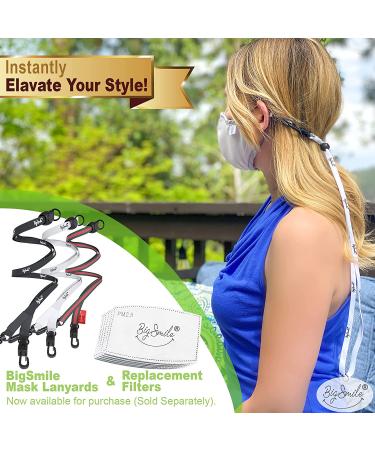 BigSmile Women's Cloth Face Masks - Washable, Reusable & Adjustable 5 Pack - Buy Online on GoSupps.com