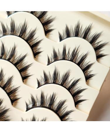 5 Pairs Make Up Thick Eyelash Extension 3D Natural Lashes + Spiky Design Reused:3-10times for Weddings Photography Night Parties Cosplay Makeup A - Buy Online on GoSupps.com