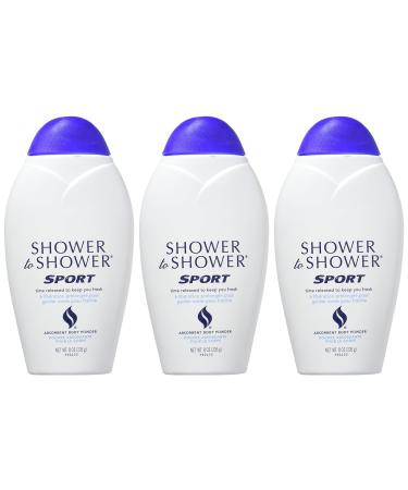 SHOWER TO SHOWER Body Powder Sport 8 oz - Pack of 3 | Absorbent & Refreshing Formula - Buy Online on GoSupps.com