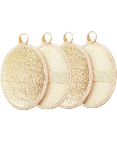 4 pieces Luffa sponge loofah shower sponge luffa sponge shower sponge natural luffa sponge shower sponge body deep cleaning of the skin body for bathroom spa shower
