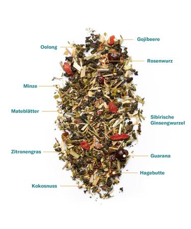 Monte Nativo Detox Natural Defense Tea - Loose Herbal Blend with Yerba Mate Oolong Guarana & Goji Berries - 160g for Hot & Iced Detoxification - 30 Days of Puretox - Buy Online on GoSupps.com