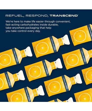 Transcend Foods Orange Gel (1.1 oz Pack of 10) | Fast-Acting Carb Gel - Caffeine Free Gluten Free Perfect for On-the-Go Energy - Buy Online on GoSupps.com
