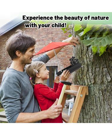 Giyiprpi Squirrel Feeder Metal Squirrel Feeder for Outdoor Use with Umbrella and Corn Stand Outdoor Hanging Squirrel Chipmunk Feeding Station (Black) - Buy Online on GoSupps.com