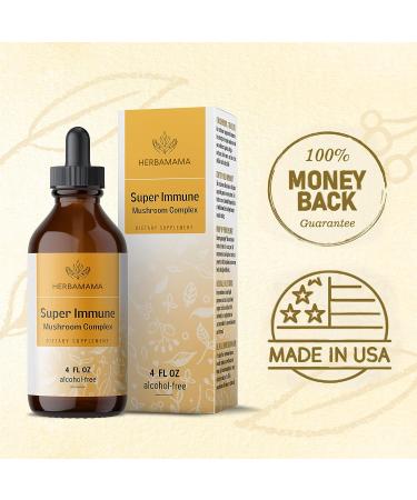Super Immune Mushroom Complex Liquid Extract - 4 fl. Oz Vegan Tincture with Lions Mane, Reishi, Shiitake, Turkey Tail & Chaga - Immune Support & Energy Supplement - Buy Online on GoSupps.com