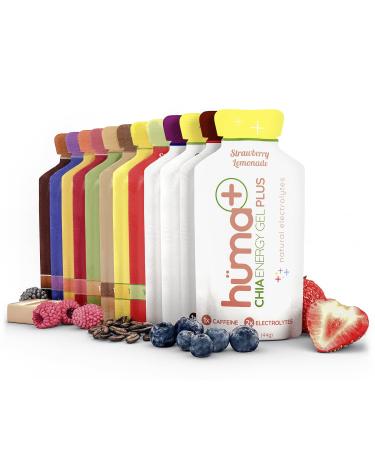 Huma Plus (Double Electrolytes) Chia Energy Gel, Variety Pack - Stomach Friendly, Real Food Energy Gels (8 Original and 4 Plus Gels) 1.55 Ounce (Pack of 12) Variety - Plus & Original - Buy Online on GoSupps.com