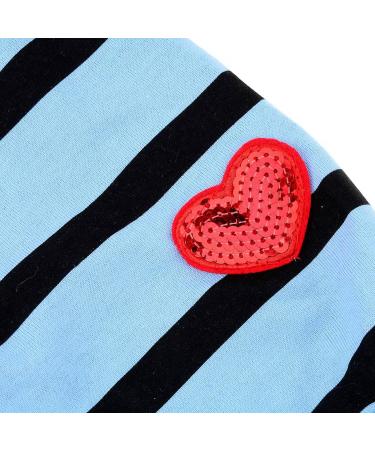 Buy Paidful Striped Dog Shirt for Small & Medium Dogs | Breathable Summer Tank Tops with Heart | Pet Clothing for Chihuahua Yorkie & Puppies (Blue L) - Buy Online on GoSupps.com