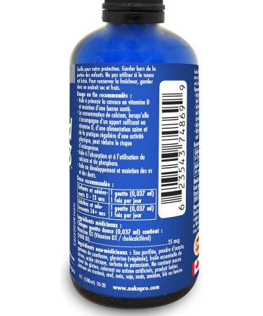 Naka Platinum Emulsified Vitamin D3 1 000 IU per drop Superior Bioavailability 2702 drops 100 ml - Buy Online on GoSupps.com