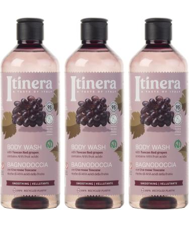  sarcia.eu ITINERA - Smoothing Body Wash with Tuscan Red Grapes 95% natural ingredients 370 ml 5 pieces - Buy Online on GoSupps.com