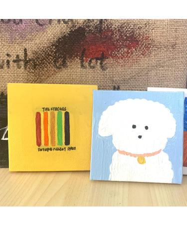 AUREUO Mini Stretched Canvas 3x3 Inch 24 Pack - Square Canvas Holiday Gift Set for Kids - Ideal for Painting & Crafts - Buy Online on GoSupps.com