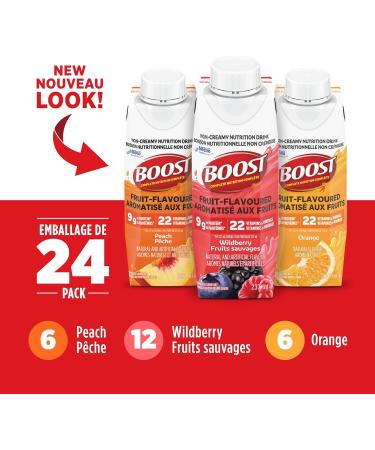 Boost Fruit Flavoured Drink Orange 237ml 24 count & Fruit Flavoured Drink Variety Pack 237ml 24 count - Buy Online on GoSupps.com