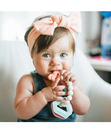 Nuby Chewy Charms Silicone Teether - Coral Unicorn Design - 1 Count - Buy Online on GoSupps.com