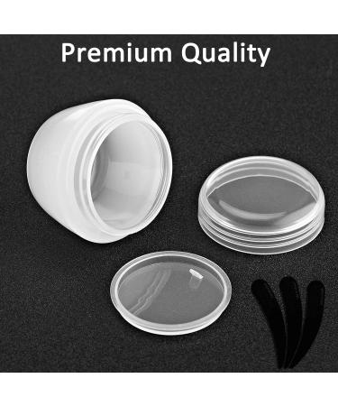 Alledomain 20 Pieces Empty Clear Makeup Sample Pots with 3 Mini Spatula Plastic Refillable Travel Container Jars with Lids and Inner Liners for Cosmetic Creams Lotions Beauty (5g / 10g / 20g / 30g) - Buy Online on GoSupps.com