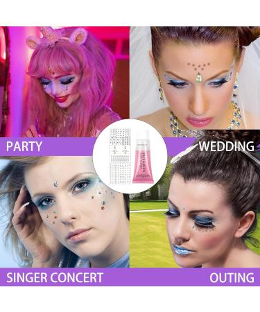 LFBEST Set of 617 self-adhesive rhinestone face stones and 45ml of glitter face gel for festivals parties and makeup. - Buy Online on GoSupps.com