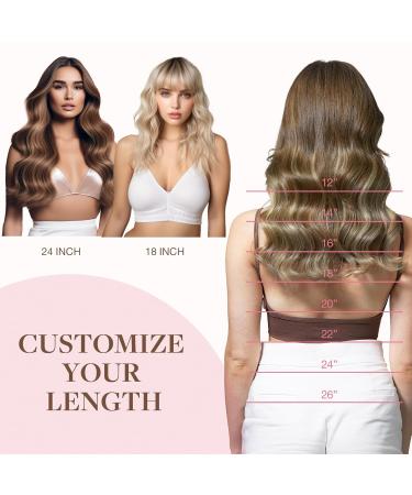 Buy GOO GOO Wire Hair Extensions - 16 Inch 95g Walnut Brown Ash Blonde Balayage Invisible Seamless Fish Line | International Shipping - Buy Online on GoSupps.com