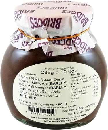 Mrs Bridges Plum Chutney with Ale - Buy Online on GoSupps.com