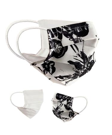 BAF Community Masks 2 via Pack Set Unisex makeshift mask Wendbar Mundsprung Mund and nose protection turning mask with motif cotton bci washable 1 piece (2 pack) white/black-14