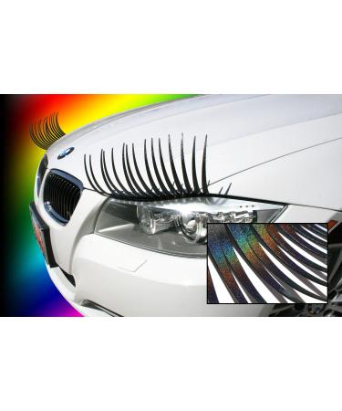 CarLashes Iridescent Rainbow Car Eyelashes Special Edition Hand Airbrushed Miles of Smiles