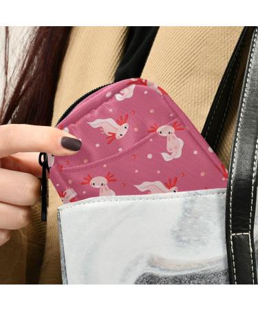 Travel Pill Organizer Case - 7 Day Cute Red Axolotl Weekly Vitamin Holder - Portable Zipper Pouch for Medicine & Supplements - Buy Online on GoSupps.com