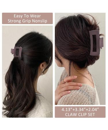 12 Pack Hair Claw Clips - Large and Small Clips for Thick & Thin Hair - Strong Hold Matte Hair Accessories for Women - Neutral Colors - Buy Online on GoSupps.com