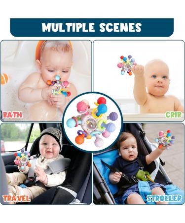 Tosekry Bei ring Baby Toys | BPA-Free Silicone Grip Balls | Perfect Gifts for 0-12 Months | Enhance Motor Skills & Sensory Play - Buy Online on GoSupps.com