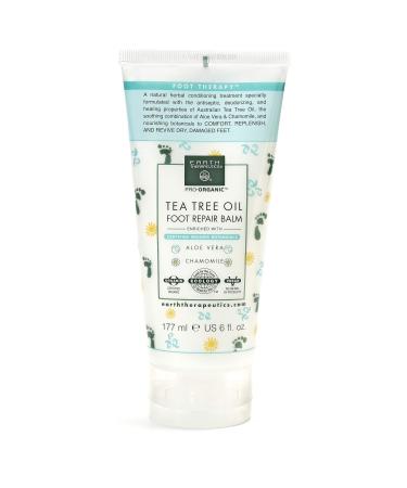 Earth Therapeutics Tea Tree Oil Foot Balm -Australian Tea Tree Oil Combined with Aloe Vera & Chamomile  Hydrates, Softens & Conditions Dry Cracked Feet, Heel and Calluses  Soothe Irritated Skin 6 Oz 6 Fl Oz (Pack of 1) - Buy Online on GoSupps.com