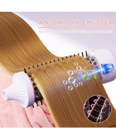 K&K 1.5 Inch Thermal Brush - Volumizing Heated Curling Iron with Ceramic Tourmaline - Quick Heating & Dual Voltage - Silky Smooth Hair - Purple - Buy Online on GoSupps.com