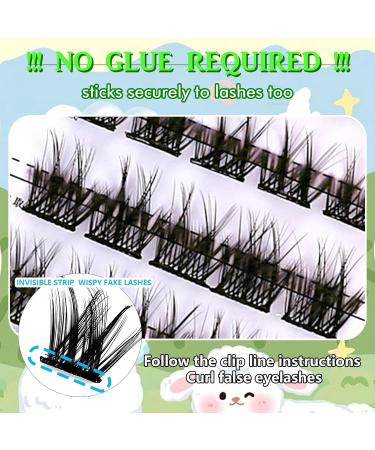 Bluesmurfs Self Adhesive Individual Lashes | Reusable No Glue Fake Eyelashes Clusters - Easy to Use Natural Eye Lashes I01 - Buy Online on GoSupps.com