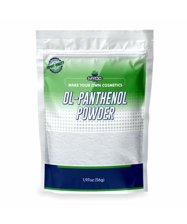 MYOC DL-Panthenol Powder - Provitamin B5 Powder for Cosmetics  DIY  Hair & Skin Care - 1.97oz / 56gm