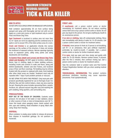 Doktor Doom Maximum Strength Residual Barrier Tick & Flea Killer 515g - Buy Online on GoSupps.com