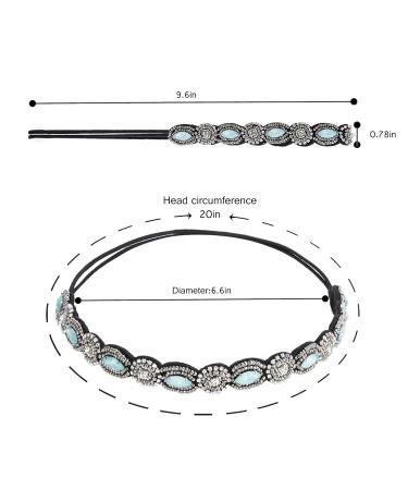 Zoylink 5-Piece Elastic Hair Bands & Crystal Rhinestone Head Chain - Multicolored Hair Accessories for Women - Buy Online on GoSupps.com