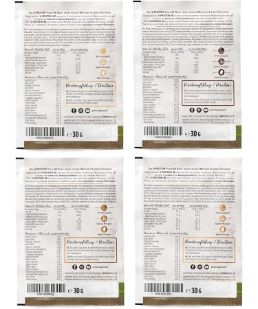 Vegan Protein Powder Sample Pack - 8 Flavors 8x30g Trial - 73-81% Plant-Based Protein | Tasty V-Protein Mix Box - Buy Online on GoSupps.com