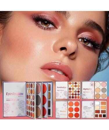 Palette Maquillage Livre - Portable 4 Couches 45 Couleurs Palette Blush Et Highlighter | Pour Quotidien Voyage Rencontres D placements S ance Photo Anniversaire - Buy Online on GoSupps.com