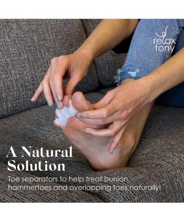 Anatomical Gel Toe Separators & Straighteners | Hammer Toe Separator for Foot Pain Relief | Toe Spacers for Overlapping Toes & Bunion Corrector | Men & Women (White) - Buy Online on GoSupps.com