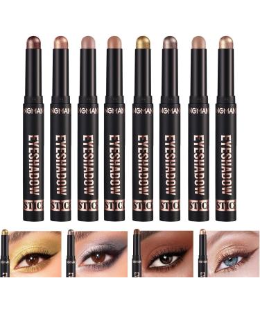 Eyeshadow Pencil Set | Shimmer Creamy Eyeshadow Pencils | Waterproof Cream Eye Shadow Stick Makeup Matte and Shimmer Creamy Eyeshadow Pencil B - Buy Online on GoSupps.com