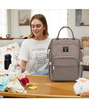 Pomelo Stylish Baby Diaper Backpack | Multifunctional Water-Repellent Large Capacity | New Light Brown Version - Buy Online on GoSupps.com