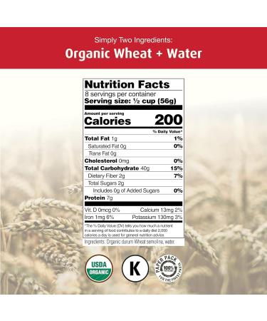 Organic Felicetti Ziti Pasta 16oz (454g) 2 Pack - Italian Non-GMO | Buy Online - Buy Online on GoSupps.com