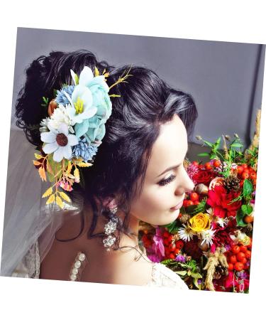 Bridal Comb Prom Headpiece Bridal Headpieces Bridal Hair Accessories Prom Hair Clips Gold Hair Clips Gold Hair Pin Headpiece for Wedding Tiara Decorate Fabric Flower Miss French - Buy Online on GoSupps.com