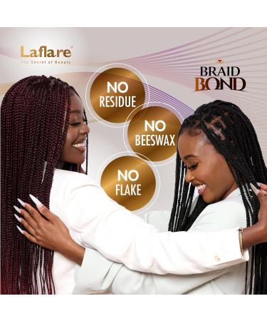 Laflare 1LB Braid Bond Gel - Extreme Hold for Natural & Kids Hair | Vegan & Nourishing | Peach - Bulk Purchase - Buy Online on GoSupps.com
