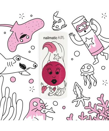 Nailmatic Kids Mermaid Nail Polish Set | Non-Toxic Glitter & Blue Lacquer for Children | 3 Years & Up | Safe Manicure for Girls - Buy Online on GoSupps.com