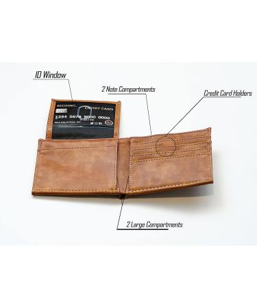 Rico Industries NFL Laser Engraved Billfold Wallet Laser Engraved Bill-fold Wallet - Slim Design - Great Gift Dallas Cowboys Brown - Buy Online on GoSupps.com