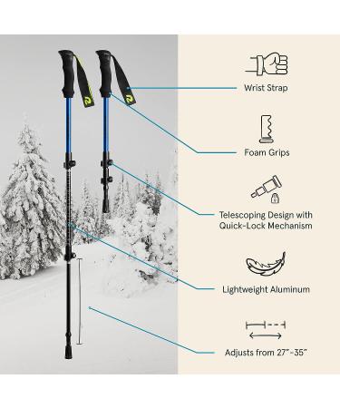 Retrospec Drifter Kids Snowshoes & Trekking Poles Bundle - Brash Blue 14 Inch - All Terrain, Adjustable Binding, Carry Bag, Lightweight Aluminum Sticks - Boys & Girls Walking & Hiking Set - Buy Online on GoSupps.com
