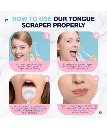 Tongue Scraper & Cleaner (2 Pack) | Easy-to-Use for Adults | Promotes Healthy Oral Care & Fights Bad Breath | Pink & Blue - Buy Online on GoSupps.com