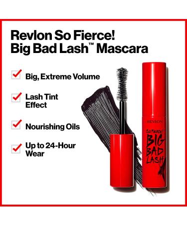 Revlon So Fierce Big Bad Lash Mascara - Volumizing, 24-Hour Wear, Smudge & Clump Proof, Black (761), 0.34 Fl Oz - Buy Online on GoSupps.com