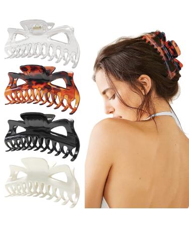 LILIEBE 5.5 Large Hair Claw Clips, Big Hair Clips Enough to Hold Your Hair, Hair Clips for Women Thick Hair (Shiny-4pcs) - Buy Online on GoSupps.com